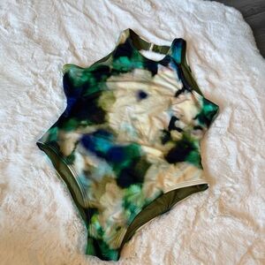 SUMMER CLEARANCE - Like New! SOLID & STRIPED Swim, Bathing suit Green and Blue